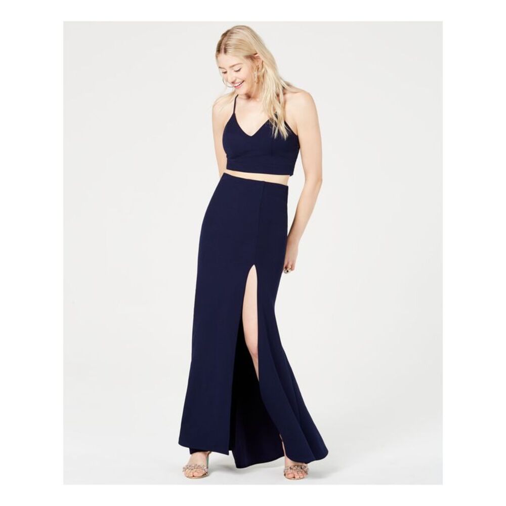 NWT B DARLIN Womens Top Navy Formal Juniors 11\12